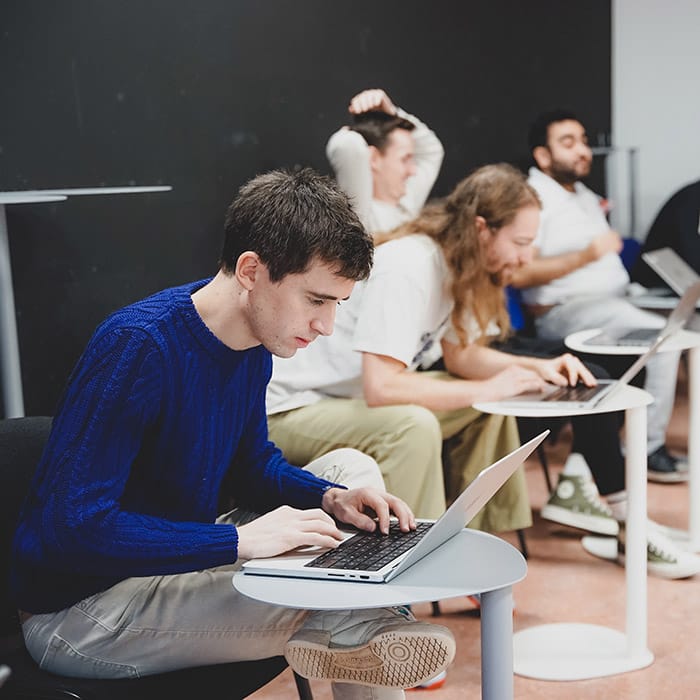Coworkers on computers